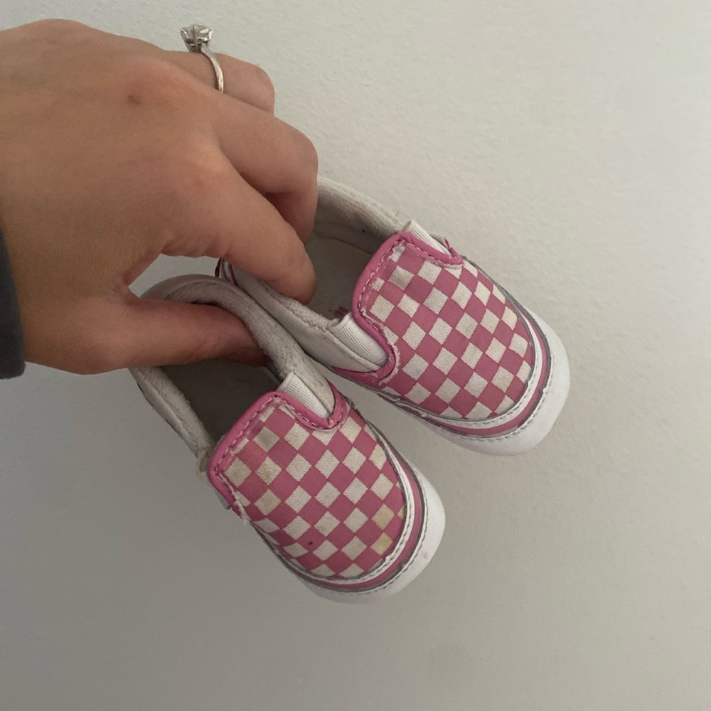 Vans crib shoes pink checkers sz 3